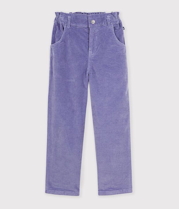 Pantal&oacute;n infantil de terciopelo violeta