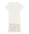Pijama corto de punto para chica blanco MARSHMALLOW/blanco MULTICO