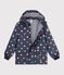 Chubasquero infantil con estampado de corazones azul/multicolor