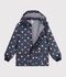 Chubasquero infantil con estampado de corazones azul/multicolor