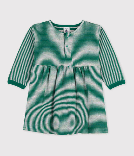 Vestido de manga larga milrayas de túbico de bebé EVERGREEN/ FUMEE