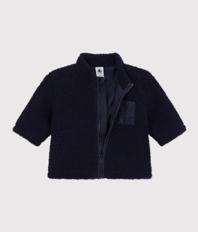 Chaqueta de sherpa de beb&eacute; azul