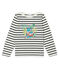 Camiseta marinera infantil unisex beige COQUILLE/azul SMOKING
