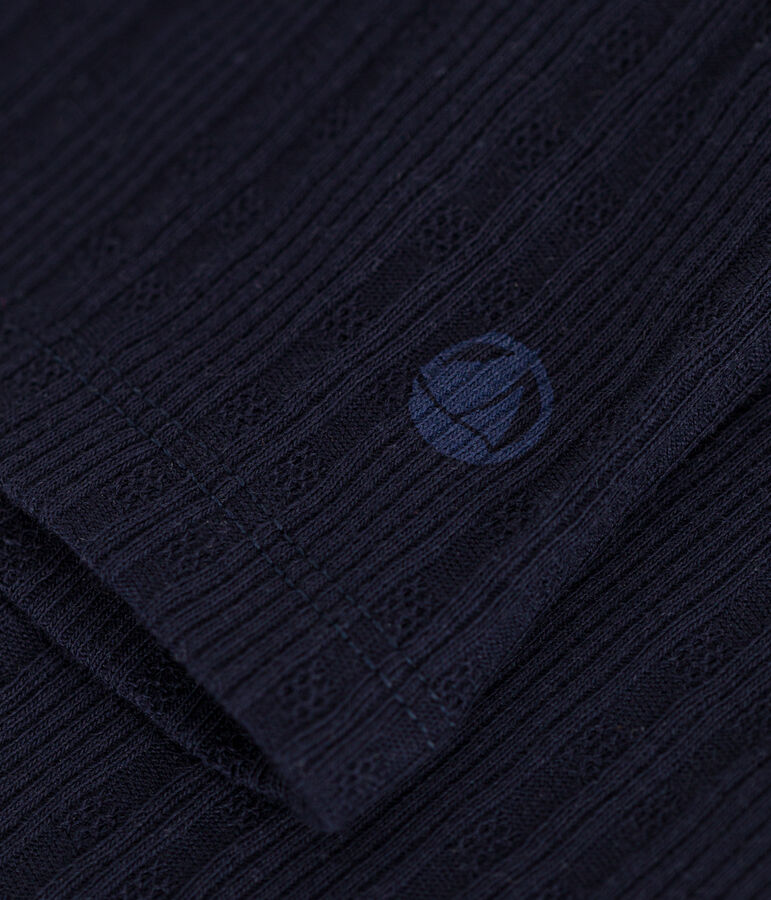 Camiseta Iconique de cuello vuelto de punto de fantas&iacute;a para mujer azul