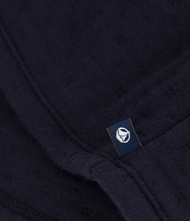 Vestido de manga larga de t&uacute;bico acolchado para beb&eacute; azul