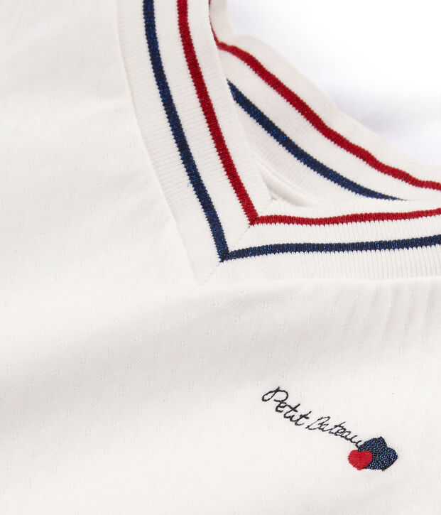 Blusa infantil para ni&ntilde;a blanco
