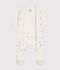 Pijama de Terciopelo unisex con Body liso integrado blanco