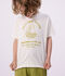 Camiseta infantil de manga corta de algod&oacute;n blanco