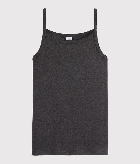 Camiseta de tirantes emblemática de algodón de mujer gris CITY CHINE