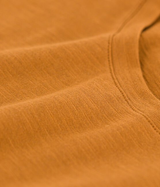 Camiseta LA RECTA de algodón con cuello redondo para mujer marron TOAST