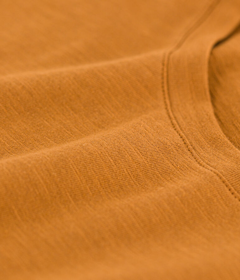 Camiseta LA RECTA de algod&oacute;n con cuello redondo para mujer marron