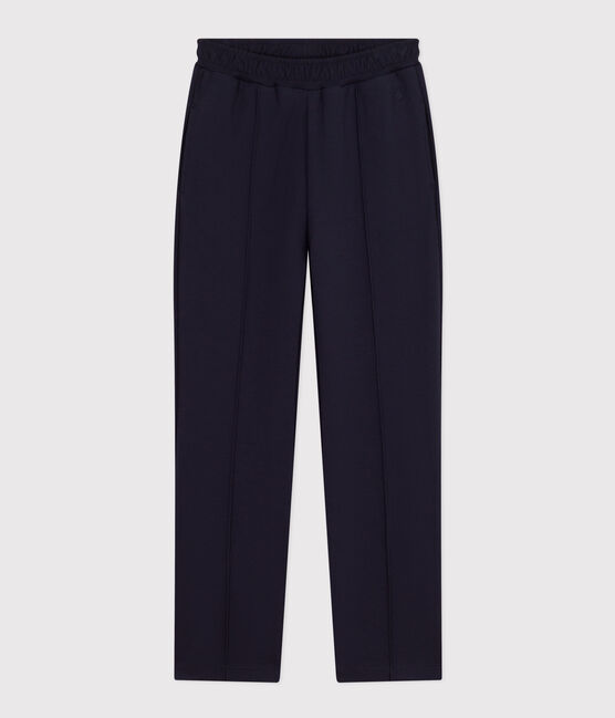 Pantalón de algodón y elastano para mujer azul SMOKING