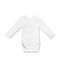 Unisex newborn baby long-sleeved brushed cotton bodysuit blanco Ecume