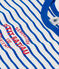 Camiseta de manga corta de algodón a rayas para bebé blanco MARSHMALLOW/azul PERSE