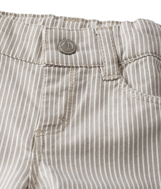 Pantalón de rayas para bebé niño gris MINERAI/blanco LAIT