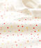 Pijama enterizo de pequeños lunares de colores de bebé niña en terciopelo blanco MARSHMALLOW/blanco MULTICO