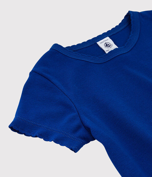 Camiseta ic&oacute;nica de algod&oacute;n de ni&ntilde;o/ni&ntilde;a azul