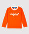 Camiseta de manga larga de algodón de niño naranja CAROTTE