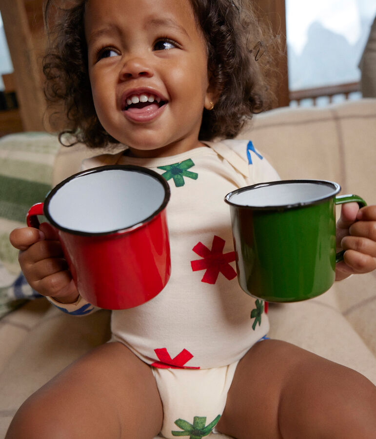 Juego de 3 bodis de algod&oacute;n de manga larga con estrellas para beb&eacute; multicolor