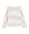 Jersey marinero de niña blanco MARSHMALLOW/rosa JOLI BRILLANT