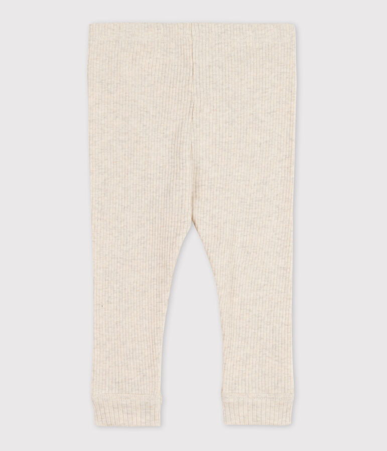 Leggings de punto calado de beb&eacute; beige MONTELIMAR CHINE