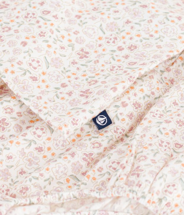 Vestido de algod&oacute;n con estampado de flores para beb&eacute; crudo/multicolor