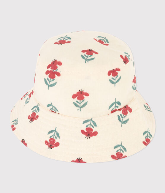 Capelina de gasa de algodón con flores para niña blanco AVALANCHE/ MULTICO