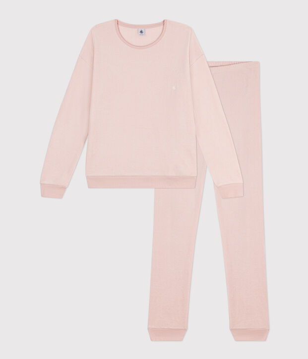 Pijama de rizo para mujer rosa