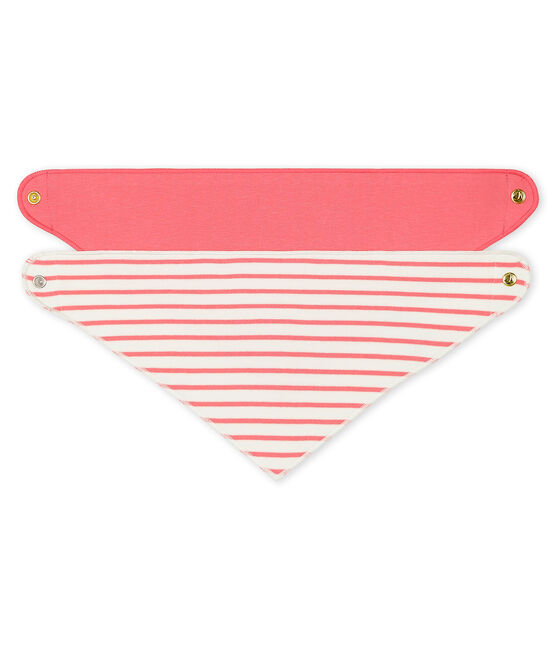 Lote de 2 bandanas-baberos bebé niña variante 1