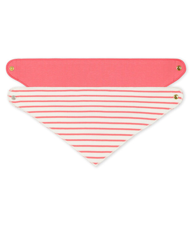 Lote de 2 bandanas-baberos beb&eacute; ni&ntilde;a multicolor