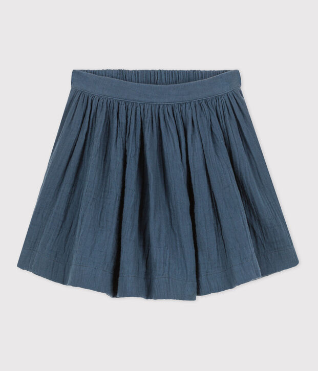 Falda de gasa de algod&oacute;n de ni&ntilde;a gris