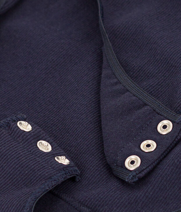 Bodi de algod&oacute;n y elastano de mujer azul