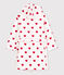 Albornoz de rizo con corazones para niño/niña blanco MARSHMALLOW/rojo TERKUIT