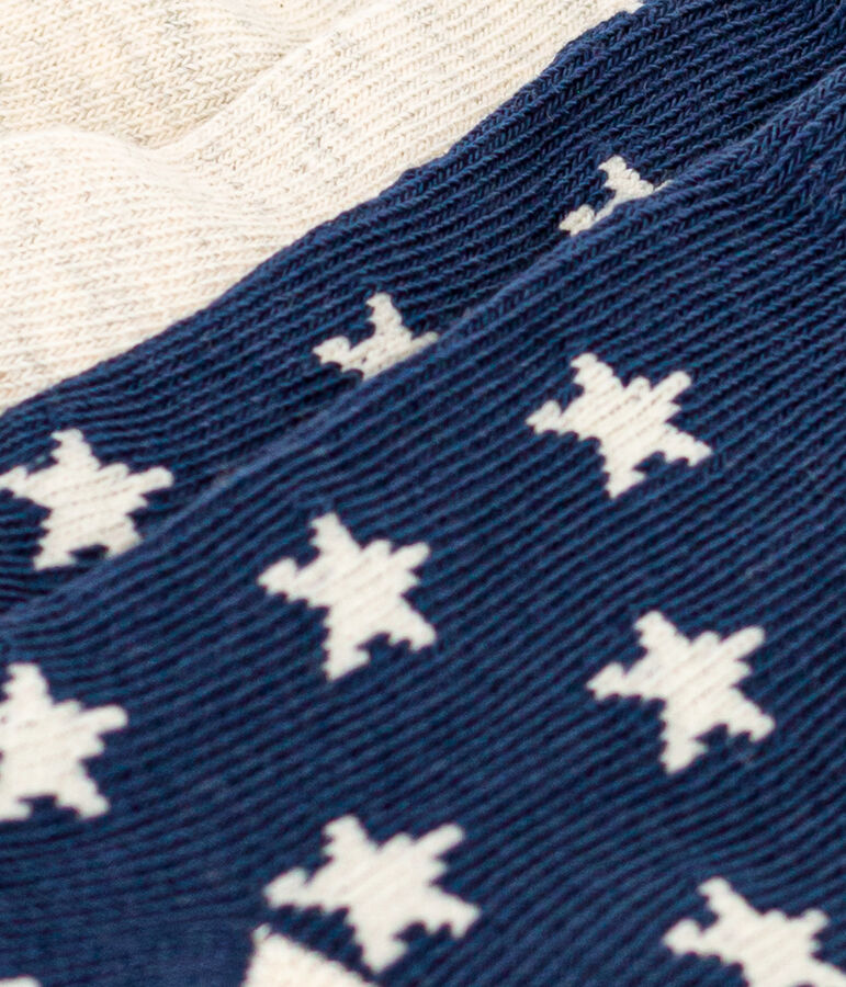 Lote de 2 pares de calcetines con estrellas para beb&eacute; multicolor