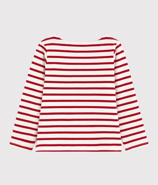 Marinera de punto de niña blanco MARSHMALLOW/rojo TERKUIT