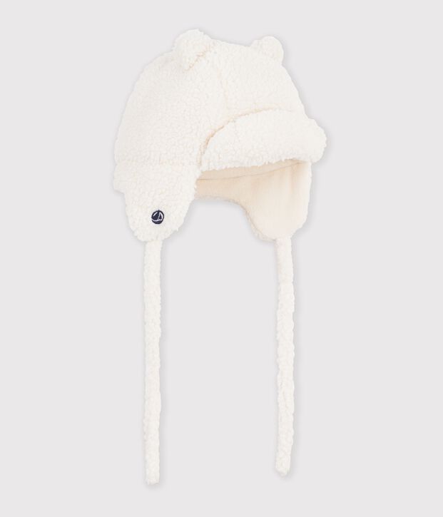 Gorro chapka de borreguito con orejas para beb&eacute; MILK