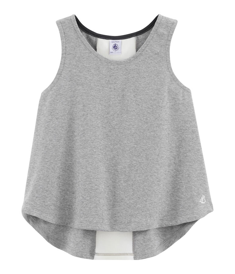 Camiseta de tirantes deportiva para ni&ntilde;a gris