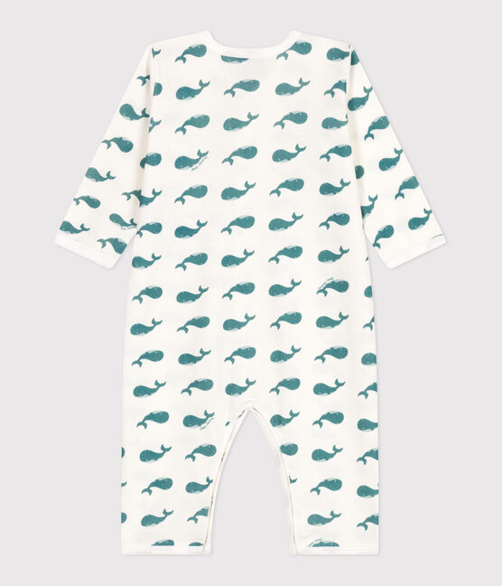 Pijama de bebé de algodón sin patas de ballena verde MARSHMALLOW/ DRAGONFLY