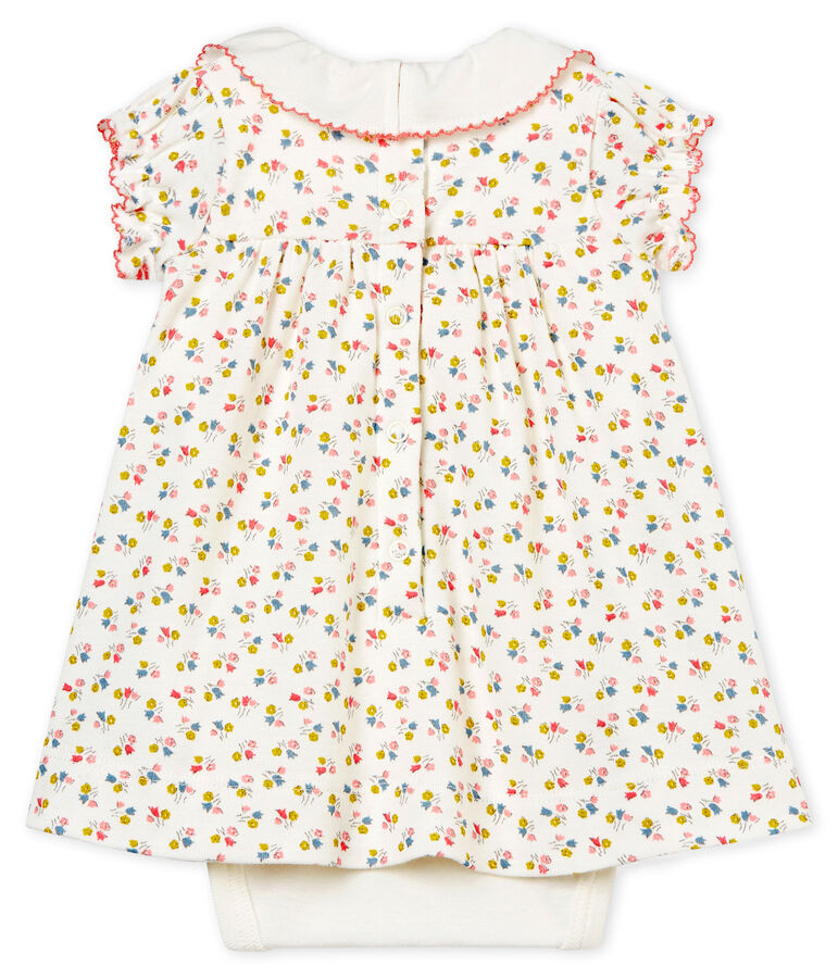 vestido body estampado para beb&eacute; ni&ntilde;a blanco/multicolor