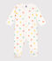 Pijama de algodón con corazones para bebé blanco MARSHMALLOW/blanco MULTICO