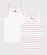 Lote de 2 camisetas de tirantes "Petit Bateau Je t'aime" de niña