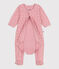 Bodyjama de túbico con corazoncitos para bebé rosa CHARME/blanco MARSHMALLOW