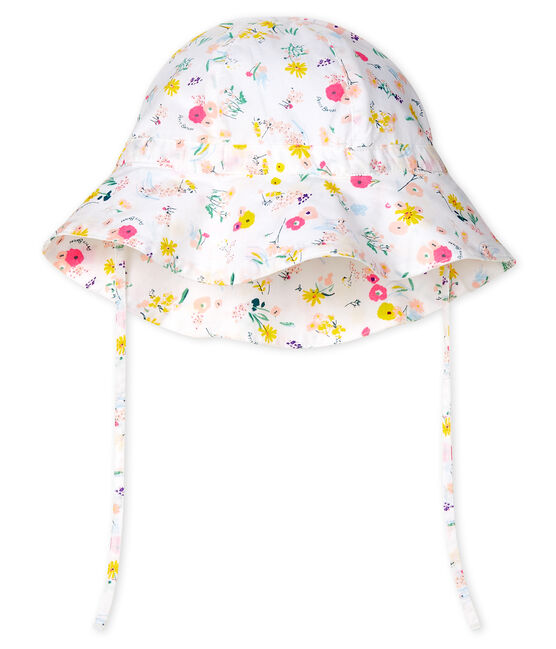 Capelina de popelina con estampado de flores de bebé niña variante 1