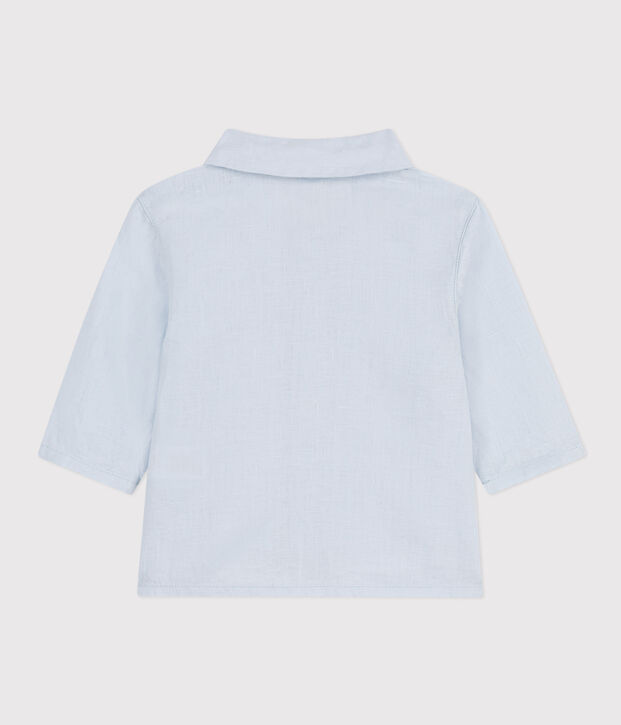 Camisa de lino para beb&eacute; azul
