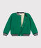 Chaqueta teddy de felpa y borreguito para niño verde JARDIN