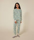 Pijama de algodón con estampado de árbol de Navidad para mujer