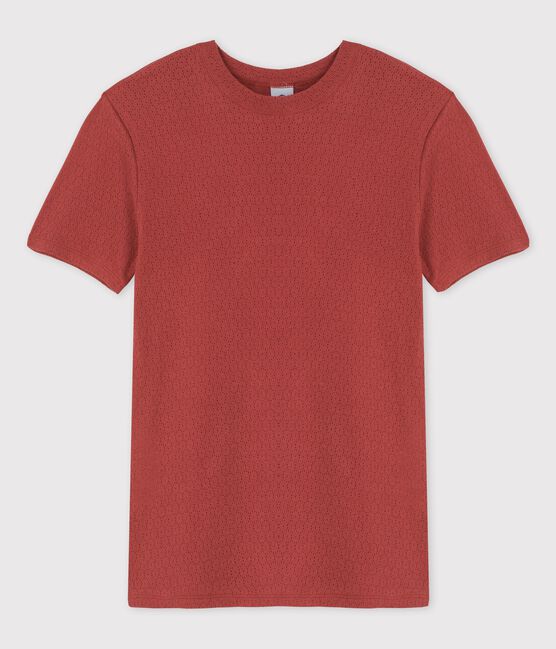 Camiseta L'ICONIQUE de algodón calado de mujer marron OMBRIE