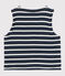 Chaleco reversible de punto acanalado enguatado para bebé azul SMOKING/blanco MARSHMALLOW