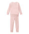 Pijama para niña en rizo esponja afelpadao extra cálido rosa JOLI
