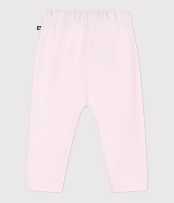 Pantalón de jogging liso de algodón para bebé rosa BARELY